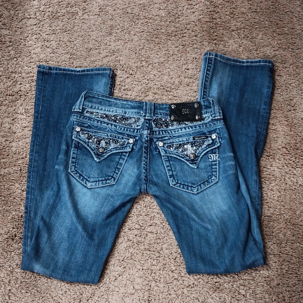 Miss me boot cut jeans, inseam 32 rise 7 firm price - Picture 4 of 6